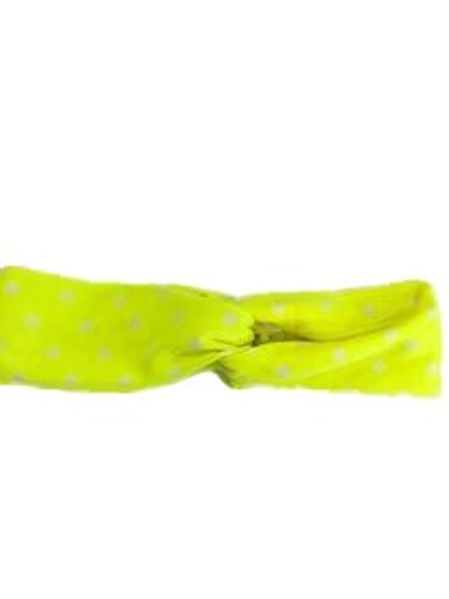 Neon Yellow Polka Dot Headband