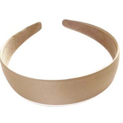 Tan Plain Satin Headband