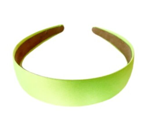 Neon Lime Plain satin headband