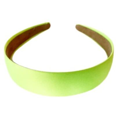 Neon Lime Plain satin headband