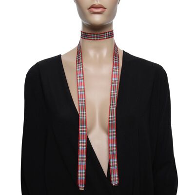 WRAP TARTAN CHOKER