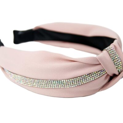 Light Pink Diamante Knot Headband