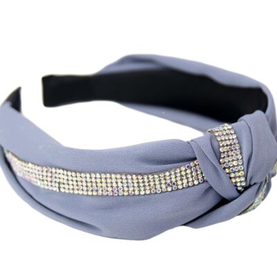 Blue Diamante Knot Headband