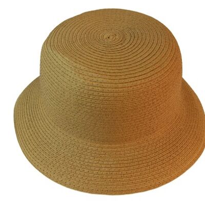Tan Straw Bucket Hat