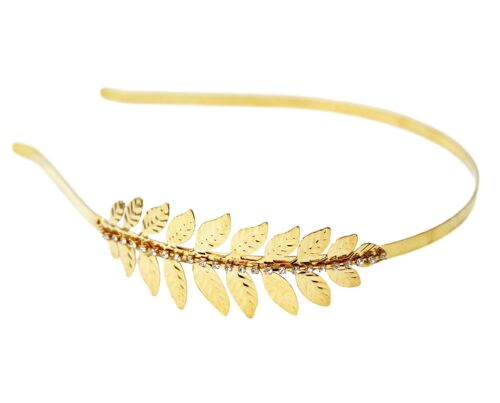 Gold Metal Leaf Head Band