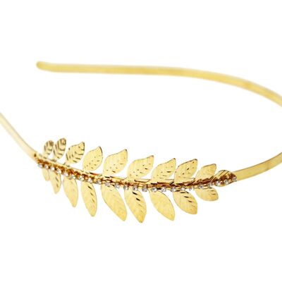 Gold Metal Leaf Head Band