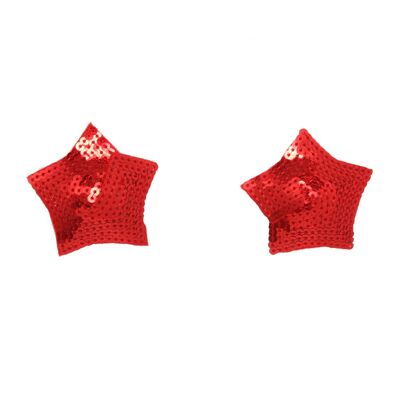 Red Sequin Star Nipple Cover