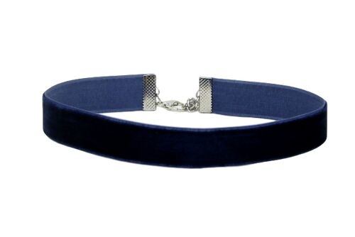 Navy 1.5cm Velvet choker