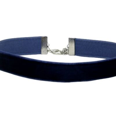 Navy 1,5 cm Halsband aus Samt