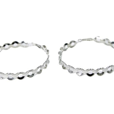 Silver Circle Hoop Earring