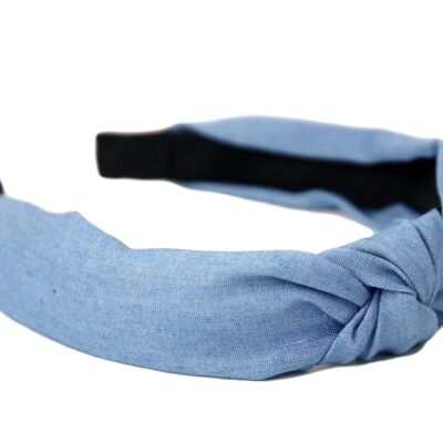 Light Blue Denim Knot Headband