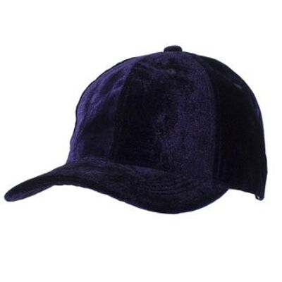 Navy Velvet Cap