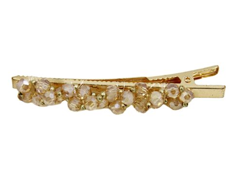 Gold Crystal Beads Hair Clip