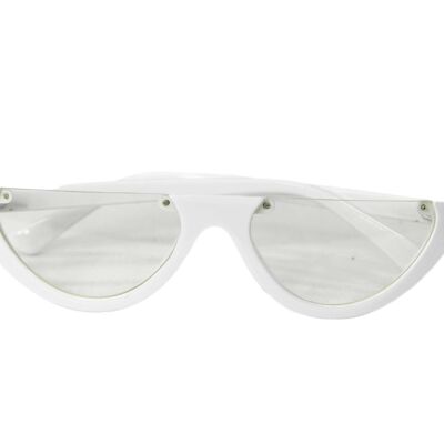 White Half Moon Sunglasses