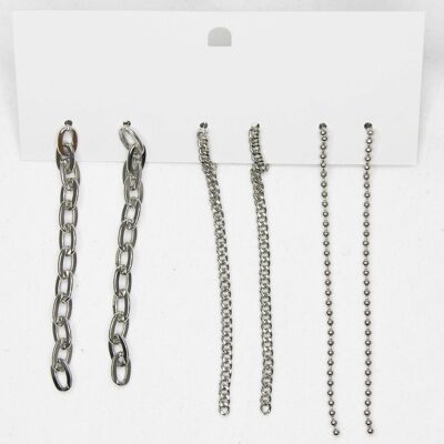 Silver Chain Earring Pack