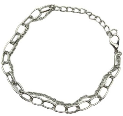 Silver Chain Layered Bracelet