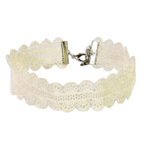 Nude Lace Crochet Choker