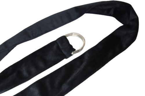 Black Long wrap velvet belt