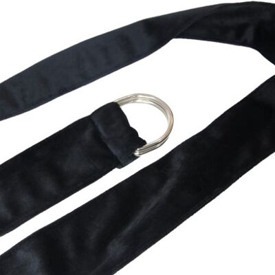 Black Long wrap velvet belt