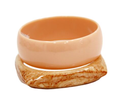 Marble Plastic Resin Chunky Bangle 2 Pack