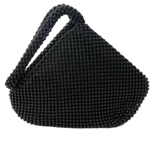 Black Beaded Wrist Bag