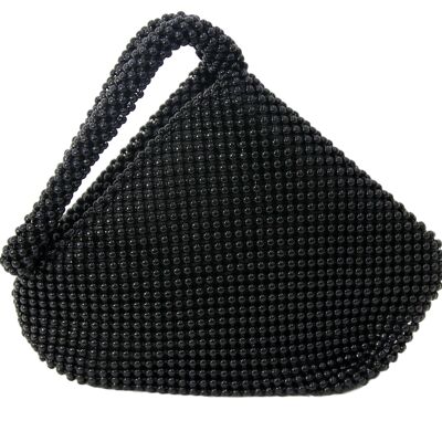 Black Beaded Wrist Bag