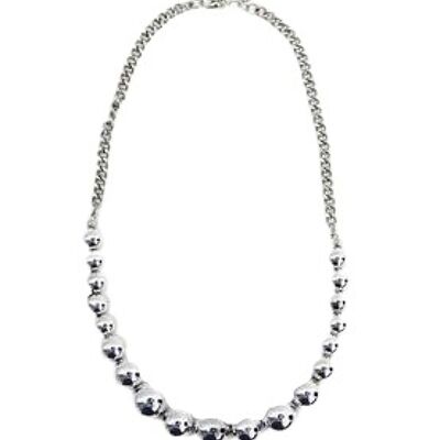 Silver Bead Necklace