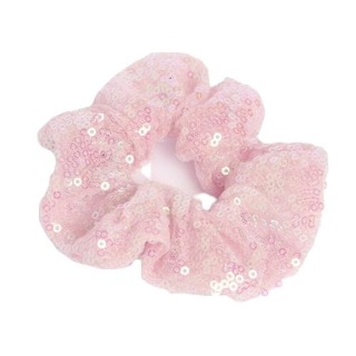 Pink Sequin Scrunchie