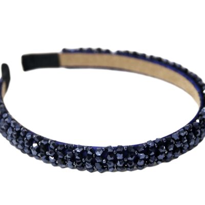 Stirnbänder mit winzigen Perlen in Marineblau