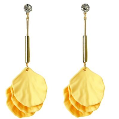 Yellow Flower Drop Earring