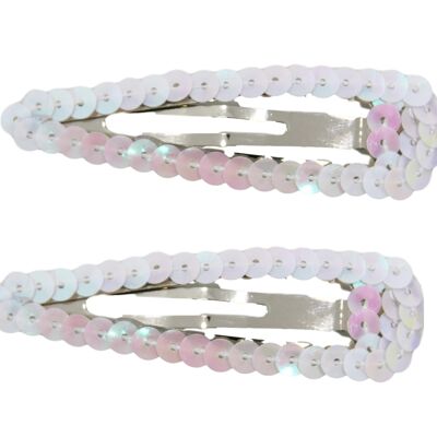 Light Pink Sequin Hair Slide Set