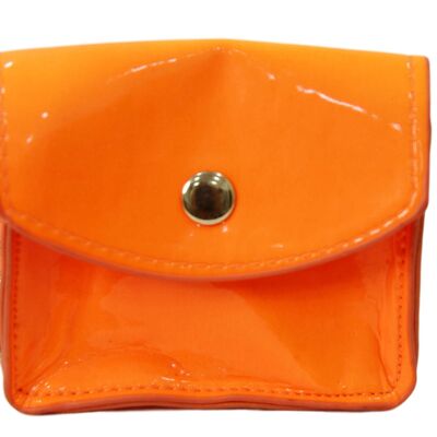 Neon Orange Mini Bag with Gold Chain