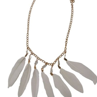 White Feather necklace