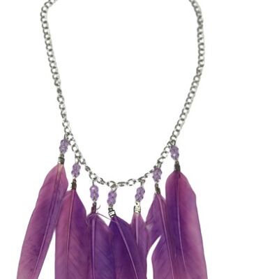 Lilac Feather necklace