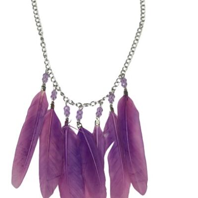 Lilac Feather necklace