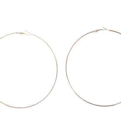 Gold Plain Hoop Earring 10cm