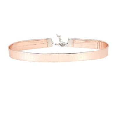 Rose Gold Metallic pu choker 1cm