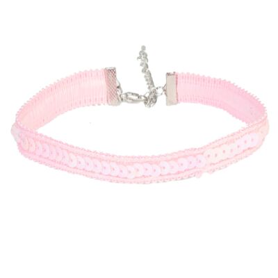 Pink Sequin Choker 1.4cm