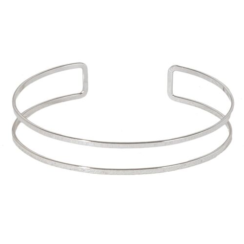 Silver Thin Cut Out Solid Choker