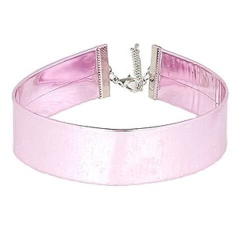 Pink 2.5cm Metallic Choker