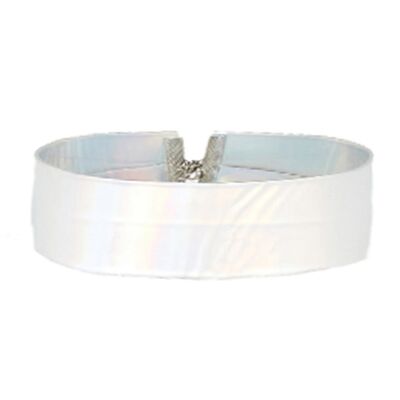 Silver 2.5cm Metallic Choker