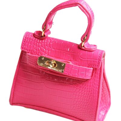 Pink Bubble Mini Bag with Chain