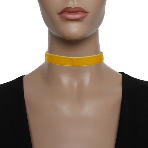 Yellow 1.5cm Velvet choker