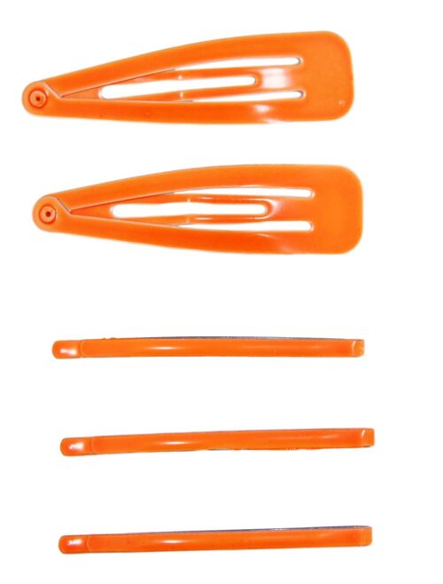 Neon Orange Multi Hair Slides & Clips