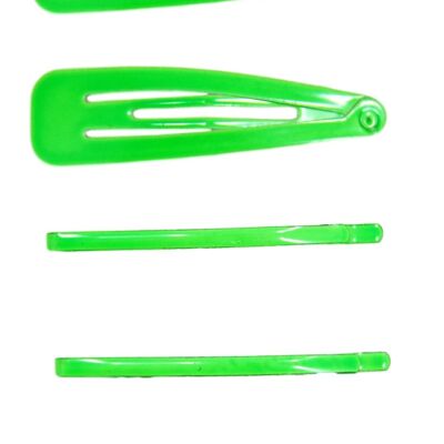 Fermaglio e fermagli multi colore verde neon