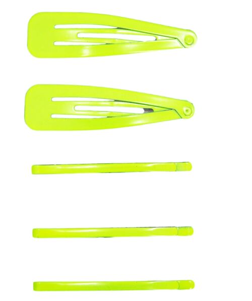 Neon Yellow Multi Hair Slide Clips
