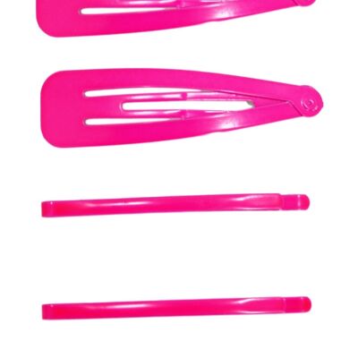 Neonpink Multi Haarspange & Clips
