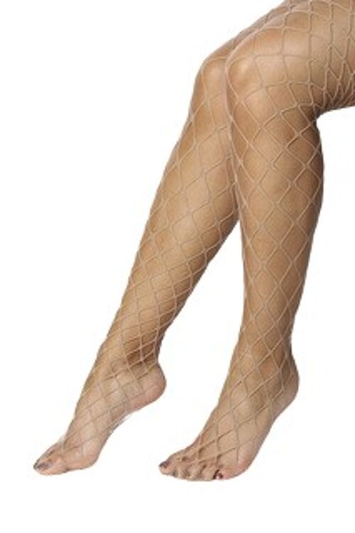 Nude Wide Fishnet Tights