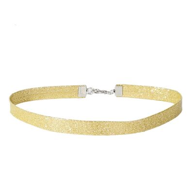Gold 1cm Glitzer-Halsband