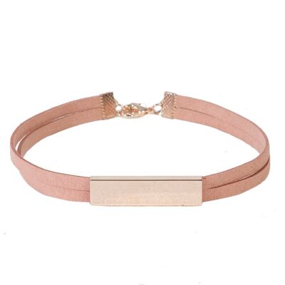 Suede Choker with Solid Bar